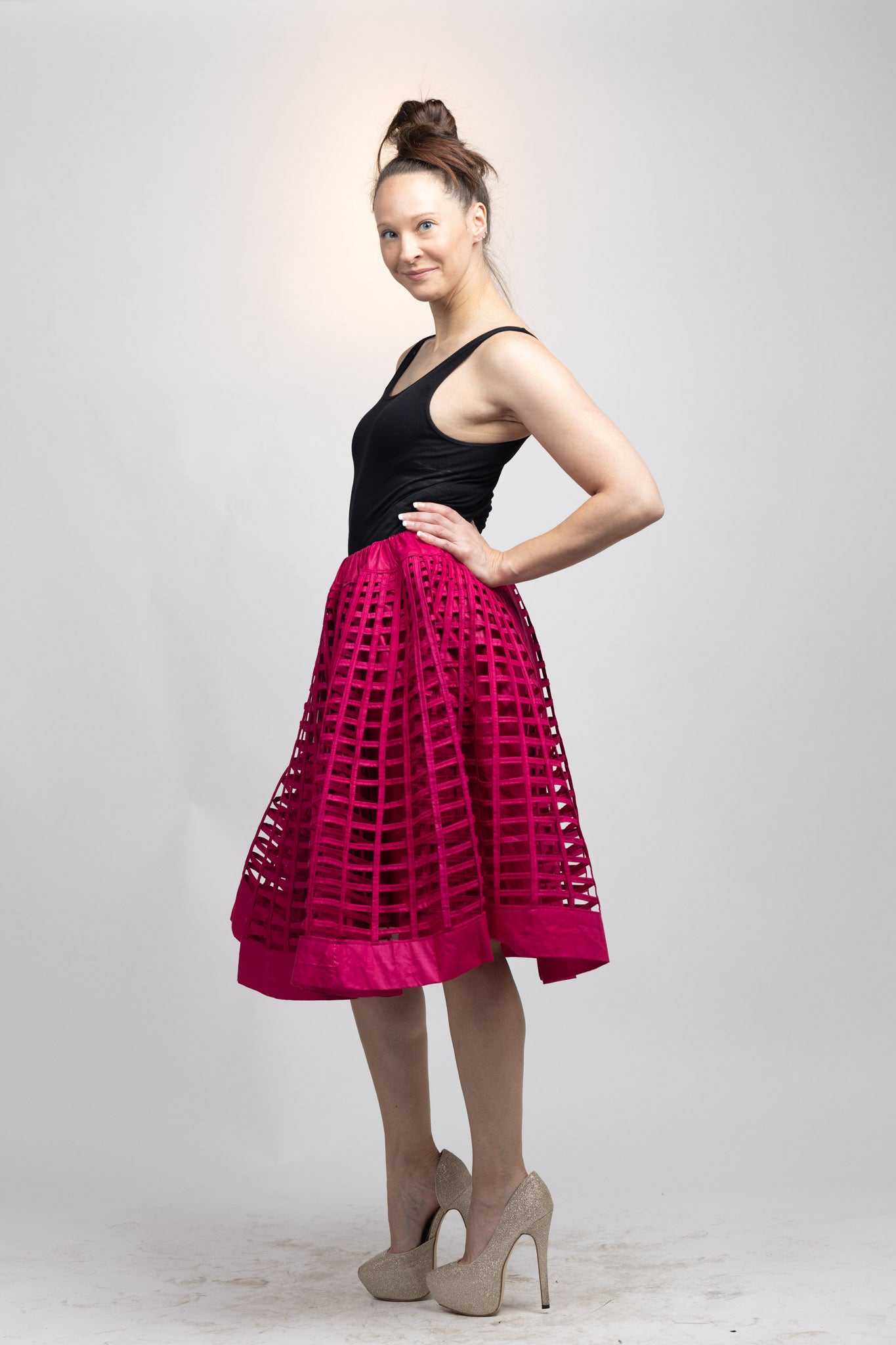 The Kenten Skirt - Fuscia pink | Zero Waste