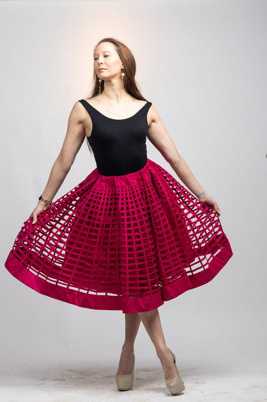 The Kenten Skirt - Fuscia pink | Zero Waste