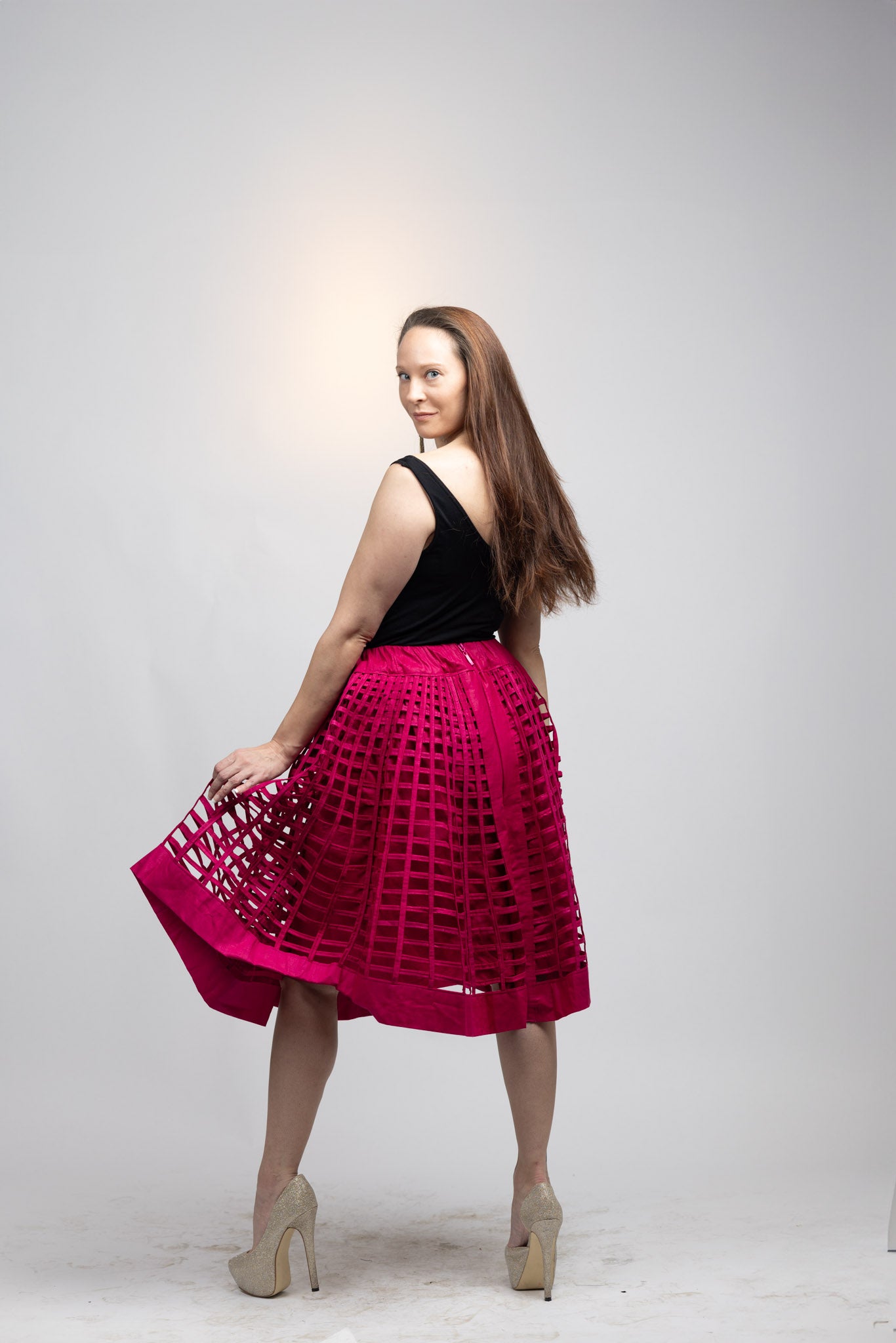 The Kenten Skirt - Fuscia pink | Zero Waste