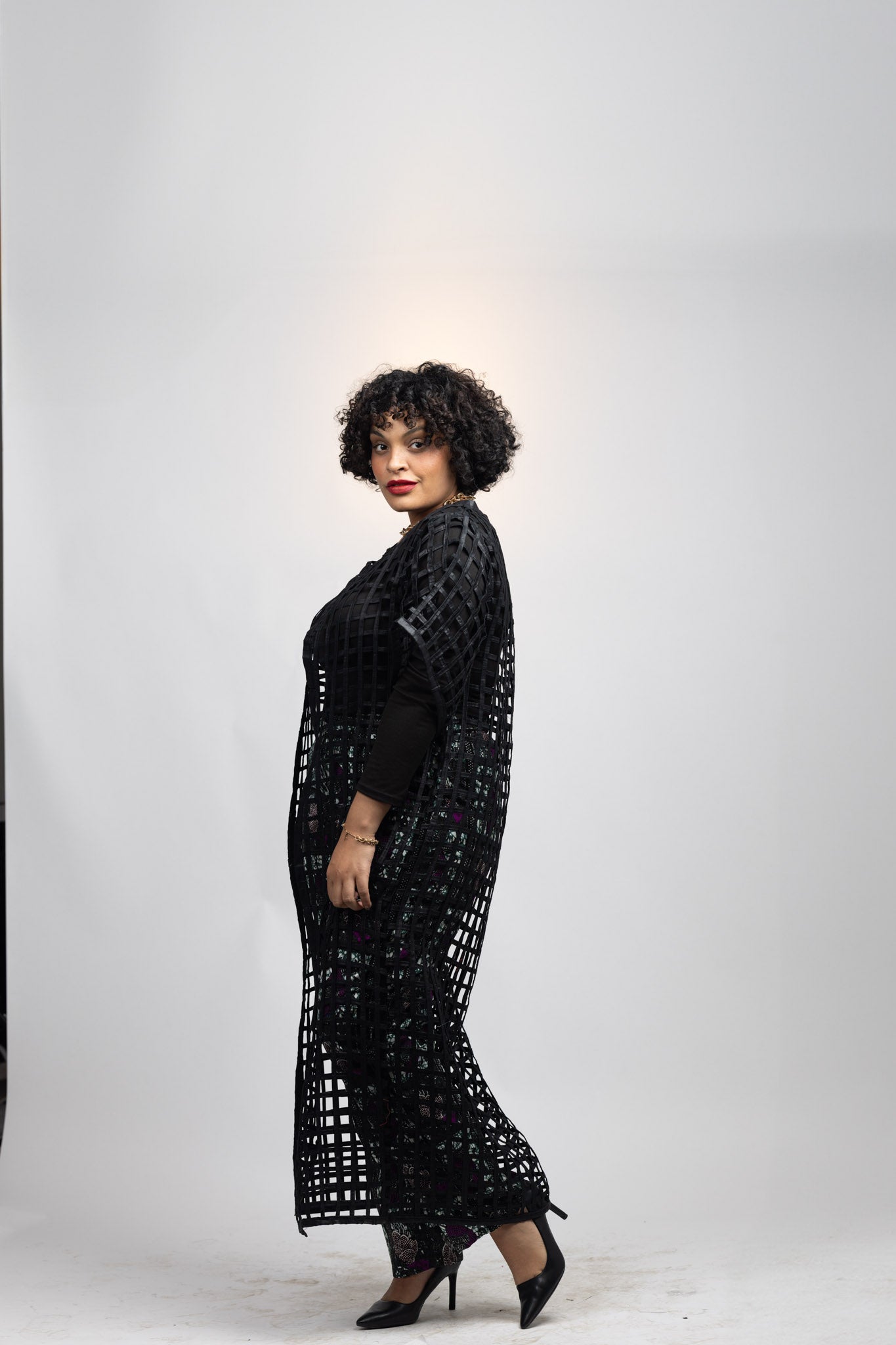 Agoo Kenten Weave Jacket-black | Zero Waste