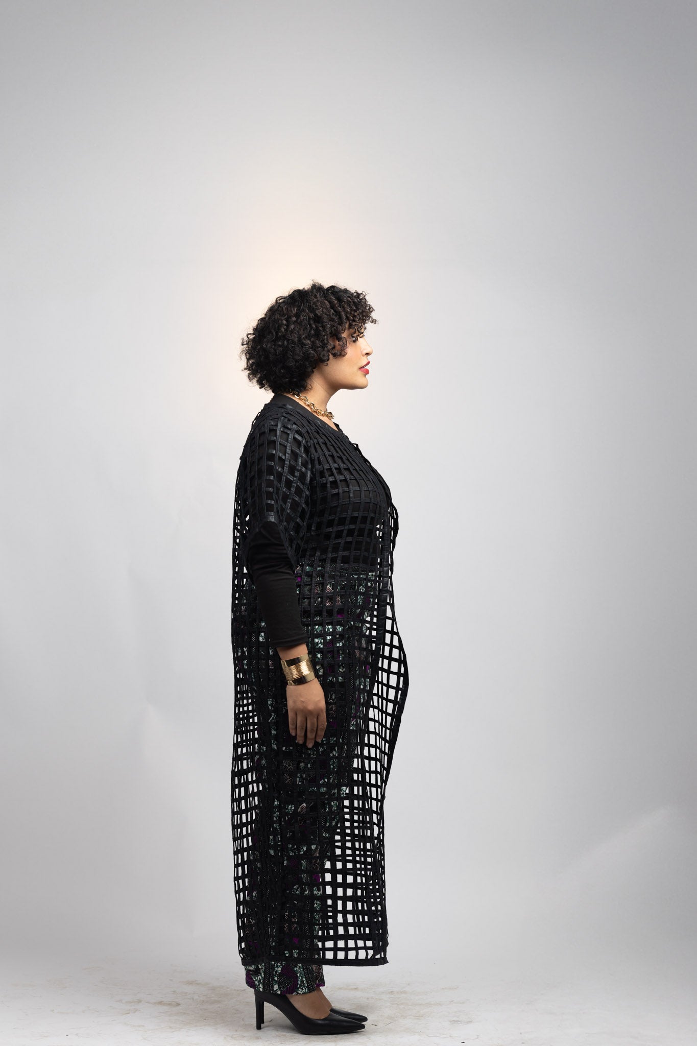 Agoo Kenten Weave Jacket-black | Zero Waste