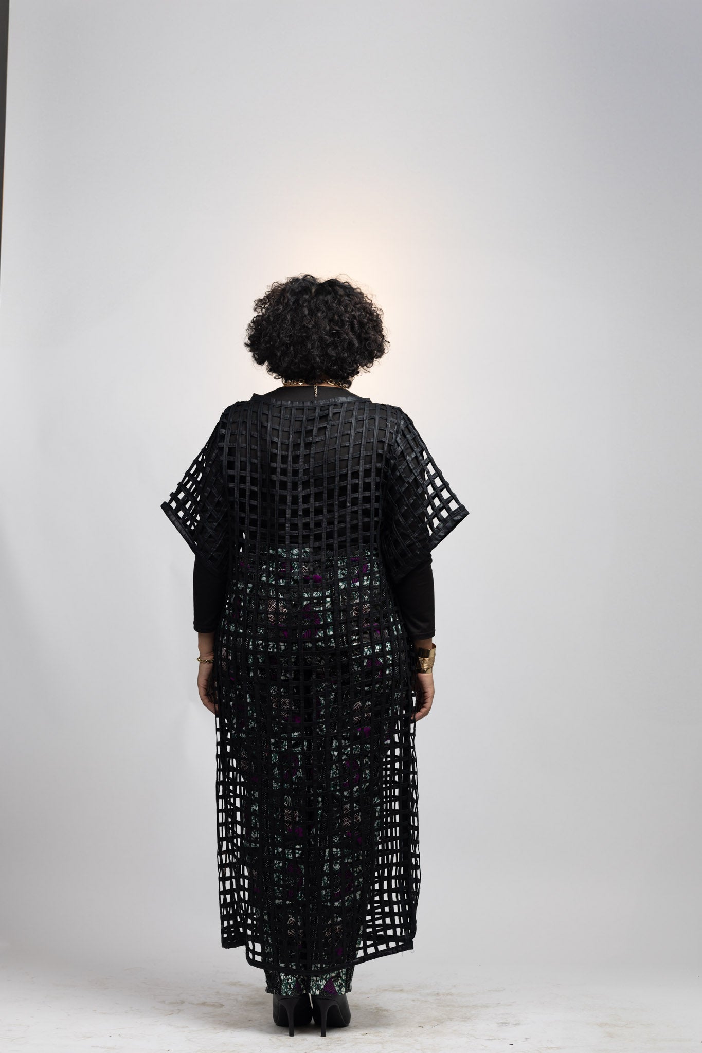 Agoo Kenten Weave Jacket-black | Zero Waste