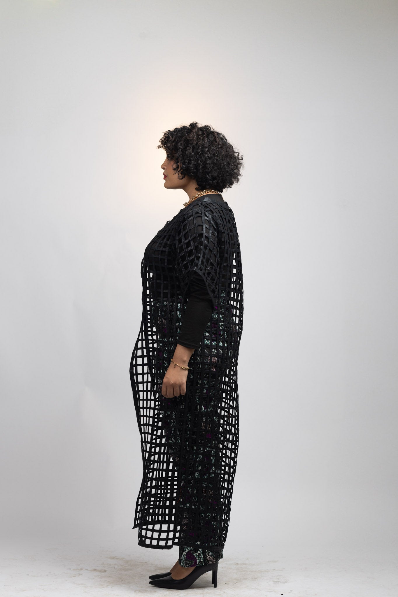 Agoo Kenten Weave Jacket-black | Zero Waste