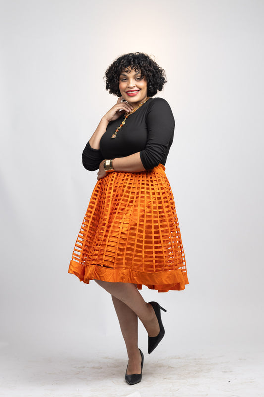The Kenten Skirt - New England Orange | Zero Waste