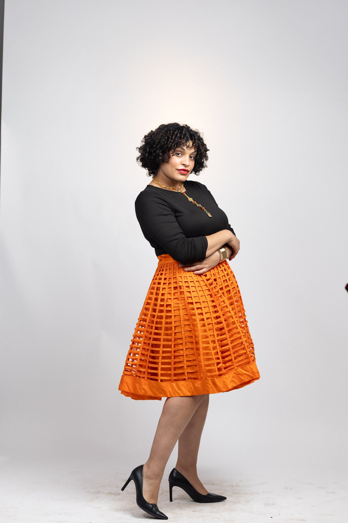 The Kenten Skirt - New England Orange | Zero Waste