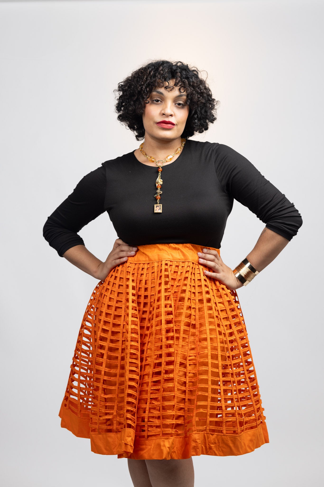 The Kenten Skirt - New England Orange | Zero Waste
