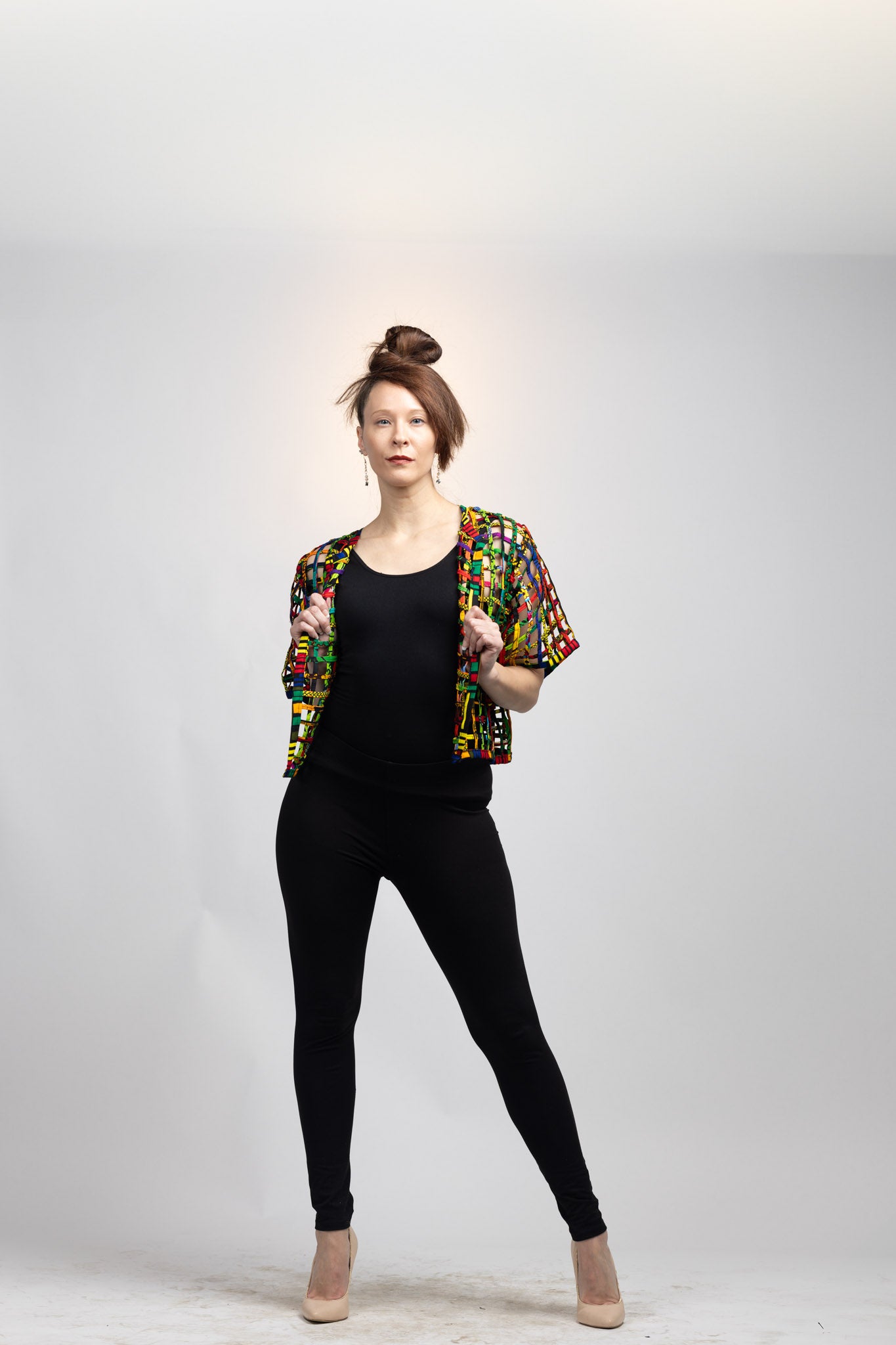 Kenten cropped jacket-multi color | Zero Waste