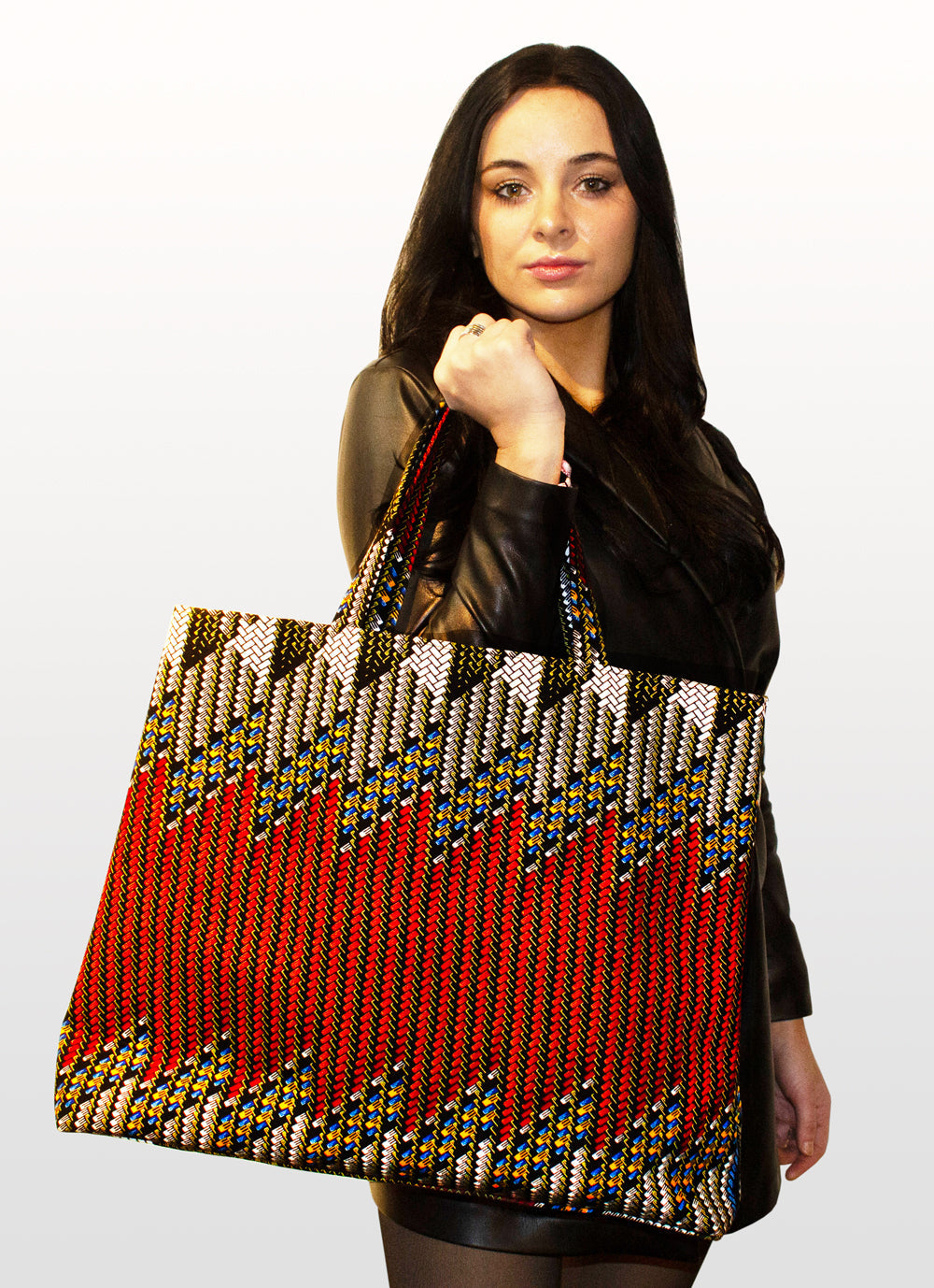 Carry all Tote - Brown print | Upcycled