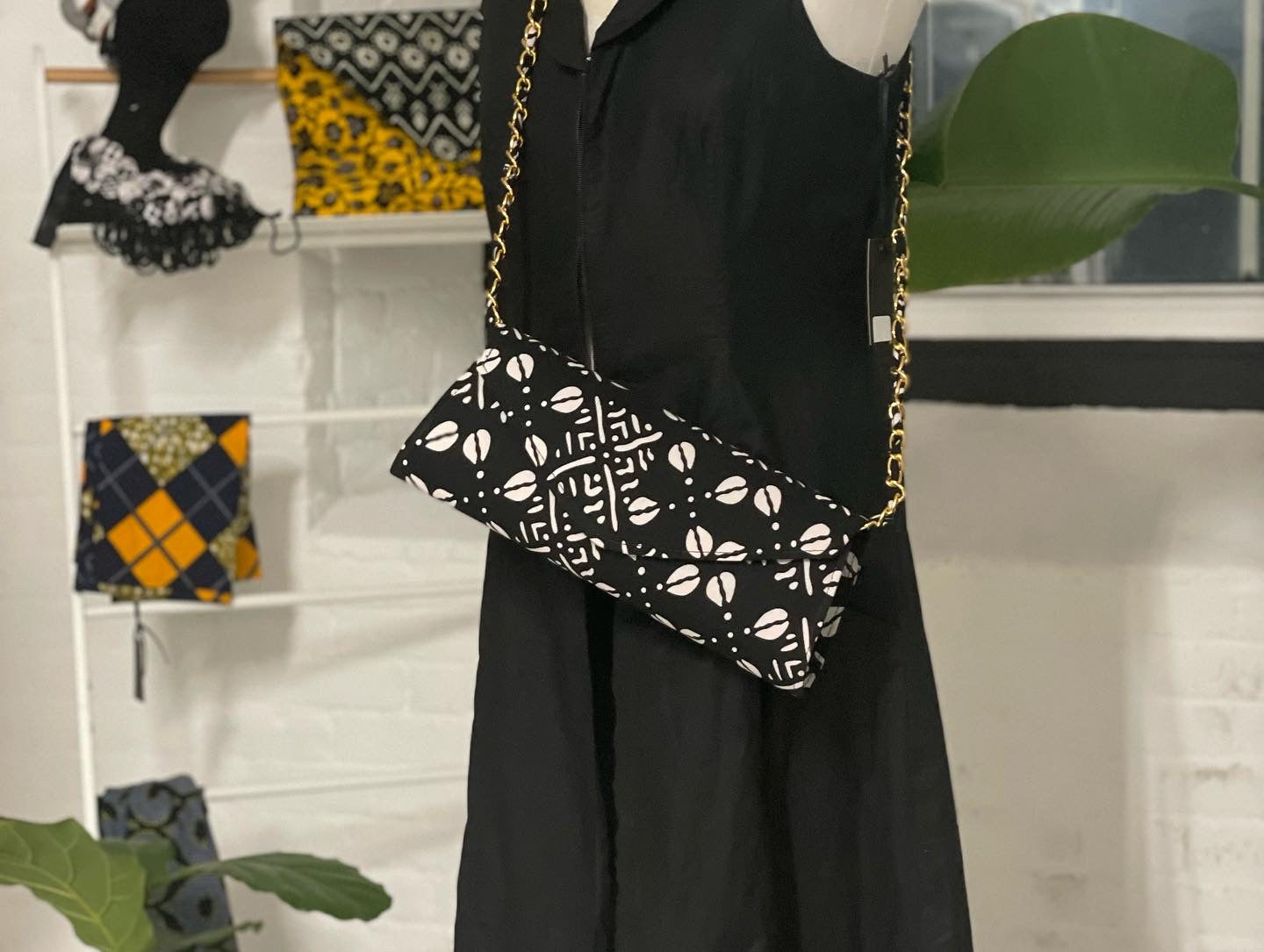 Black Forest Print Chain straps Purse- Multicolor