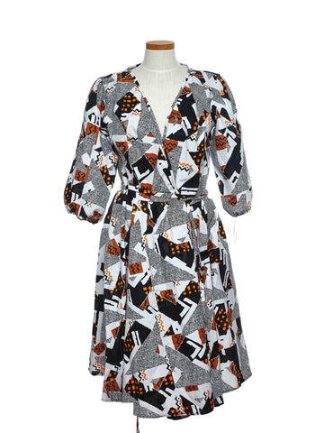 Bojo 3/4 Sleeve Wrap Dress