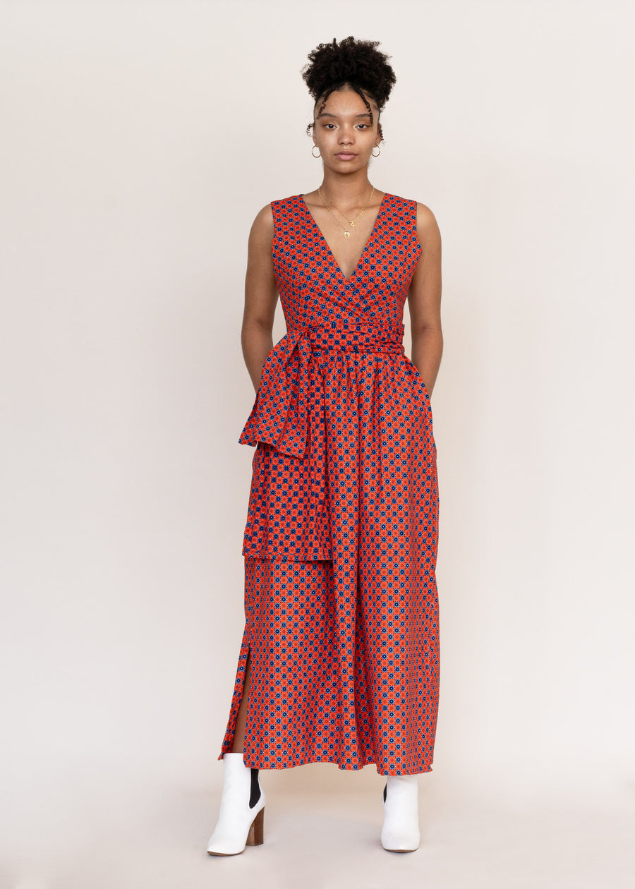 Heko Maxi dress-Pink Hibiscus