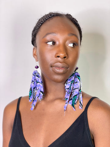 Purple Tassel Earrings