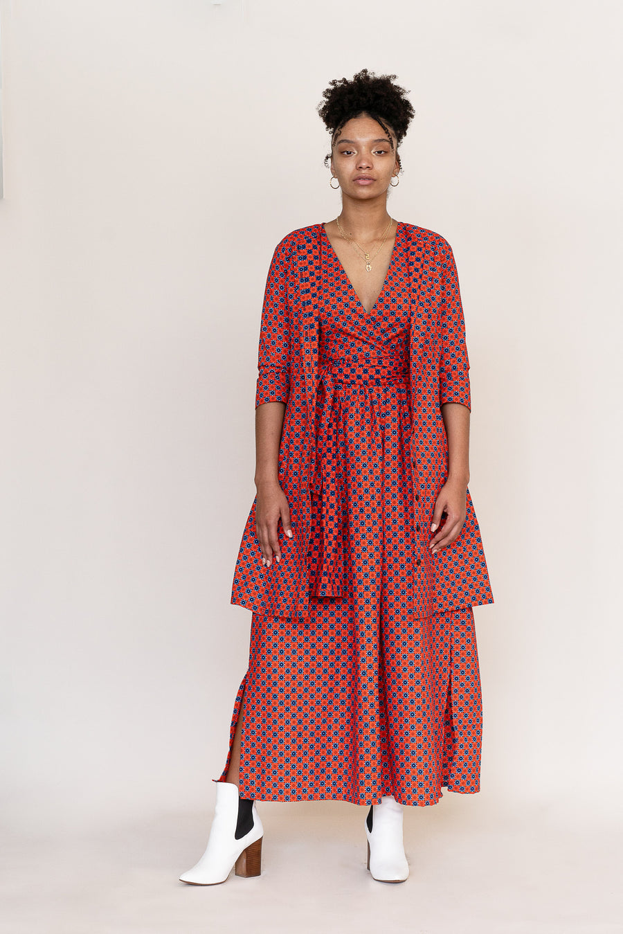Heko Amorkor Shirtdress-orange