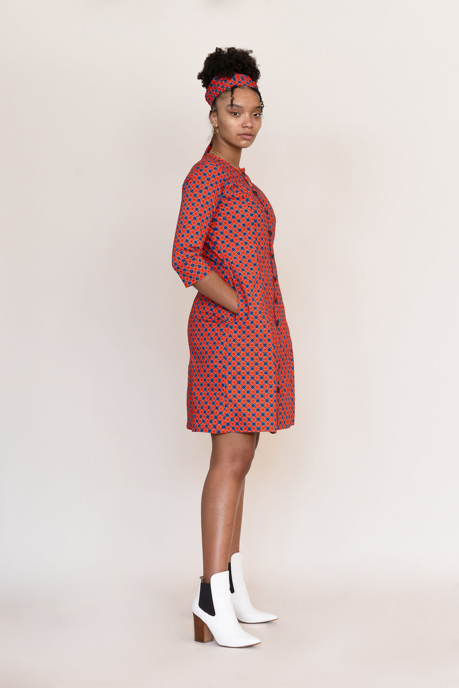 Heko Amorkor Shirtdress-orange
