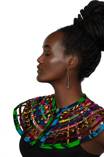 Agoo Kenten Weave Collar/Neckpiece -Multi color