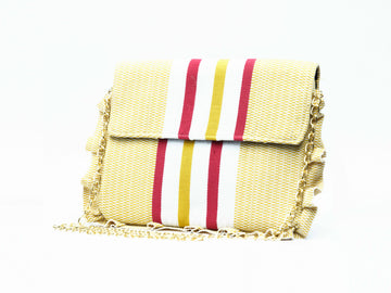 Bolga Purse Hand Woven Kente- Yellow